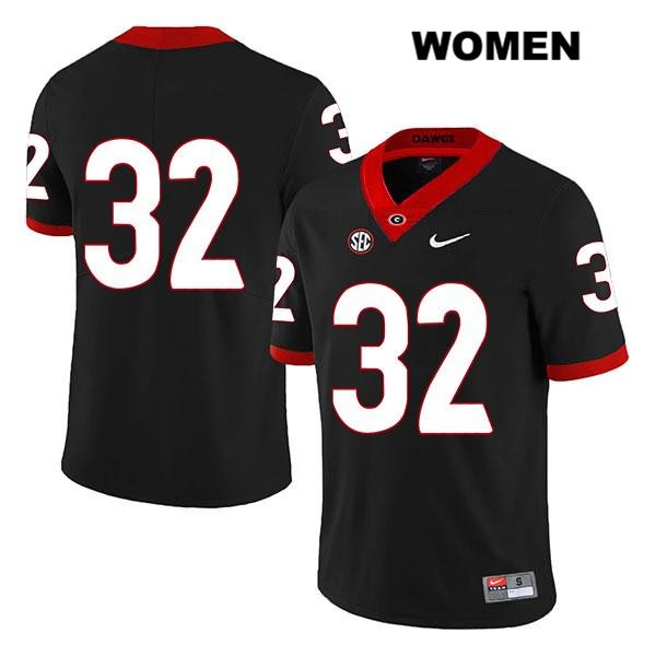 Georgia Bulldogs Women's Monty Rice #32 NCAA No Name Legend Authentic Black Nike Stitched College Football Jersey GLV4256IQ